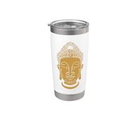 Testa di Buddha karma e zen Bicchiere termico in acciaio inox doppia parete