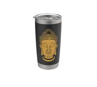 Testa di Buddha karma e zen Bicchiere termico in acciaio inox doppia parete