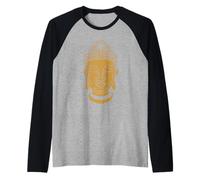 Testa di Buddha Karma e Zen Maglia con Maniche Raglan