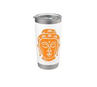 Testa di Buddha saggezza buddista Bicchiere termico in acciaio inox doppia parete