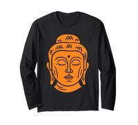Testa di Buddha Saggezza Buddista Maglia a Manica