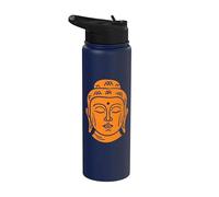 Testa di Buddha saggezza buddista Stainless Steel Insulated Water Bottle