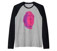 Testa di Buddha Santità e Chakra Maglia con Maniche Raglan