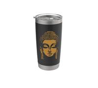 Testa di Buddha Siddhartha Gautama Bicchiere termico in acciaio inox doppia parete
