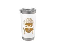 Testa di Buddha Siddhartha Gautama Bicchiere termico in acciaio inox doppia parete