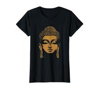 Testa di Buddha Siddhartha Gautama Maglietta con Stampa Grafica Economica, Donna, Nero, M