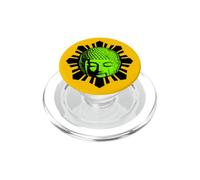 Testa di Buddha verde neon sole nero PopSockets PopGrip per MagSafe