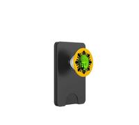 Testa di Buddha verde neon sole nero PopSockets PopWallet per MagSafe