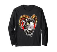 Testa di Capra Tatuaggio Flash Maglia a Manica