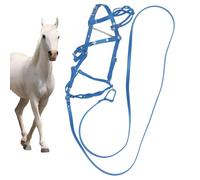 Testa di cavallo in pelle sintetica e corda guida | Scafo ergonomico e confortevole con fibbia di metallo | Teste stabili e formazione durano per le corse quotidiane