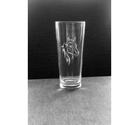 Testa di Cavallo Incisione Pinta Vetro & Ardesia Sottobicchiere Set Regalo