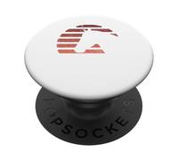 Testa di cavallo Tramonto Silhouette Retro Animal PopSockets PopGrip Adesivo