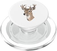 Testa di cervo stilizzata - Illustrazione animale PopSockets PopGrip per MagSafe
