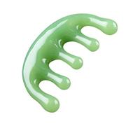 Testa di denti grandi Acupoint Verde 5 denti Meridiano Massaggio Sangue Testa Resina Mezzo Shap Strumento Massaggio Pettine a denti grandi X3D2 Pettine rotondo