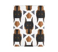 Testa di Doberman con motivo poligonale, Custodia per laptop in pelle PU, borsa per notebook, custodia per laptop, custodia per tablet