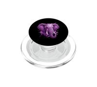 Testa Di Elefante Viola Con Spruzzi Di Vernice PopSockets PopGrip per MagSafe