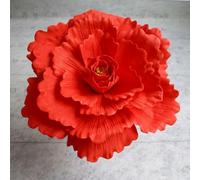 testa di fiore artificiale, 30 cm gigante PE schiuma rosa simulazione fiori ramo sfondo matrimonio decorazione peonia giardino muro strada palco festa fornitura multicolore(Red-b)