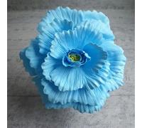 testa di fiore artificiale, 30 cm gigante PE schiuma rosa simulazione fiori ramo sfondo matrimonio decorazione peonia giardino muro strada palco festa fornitura multicolore(Blue-b)