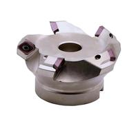 Testa di fresatura for tornio KM12R50-22-4T Quattro inserti in metallo duro SEKT1204 bloccati ad avanzamento rapido in lega di fresatura lavorazione frese for lastra di fresatura frontale(KM12R160-40-