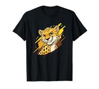Testa di Ghepardo feroce Fast Wild Jungle Big Cat Maglietta