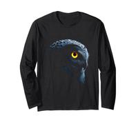 Testa di Gufo Selvaggio Foresta Uccello Maglia a Manica