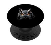 Testa di gufo selvaggio Foresta Uccello PopSockets PopGrip Adesivo