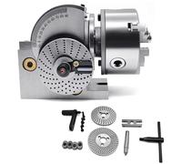 Testa di Indexaggio Universale for Tavola Rotante, Testa di Indexaggio for Fresatrice di Precisione con Mandrino A Tre Griffe, Uso Verticale/orizzontale(8in/200mm)