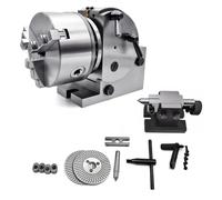 Testa di indicizzazione di precisione a 3 ganasce per fresatrice, uso orizzontale/verticale, mandrino da 4/5/6 pollici, ideale per rettifica e foratura (125 mm), maggiore stabilità e precisione