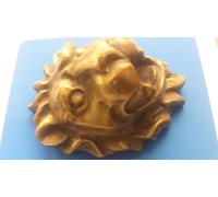 TESTA DI LEONE "AUSTRIA" IN OTTONE, ALTA QUALITA', MADE IN ITALY 6033 - 17X12cm