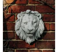 Testa di Leone Decorativa Decorazione da Parete, 34x28x16 cm, Grigio, 8 kg, G...