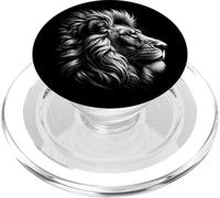 Testa di leone - Ritratto fresco di un leone orgoglioso sul petto PopSockets PopGrip per MagSafe