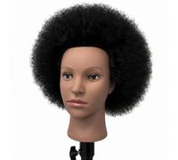 Testa di manichino afro, 100% capelli veri per trecce, testa africana, 25,4 | DaizySight Testa di bambola riccia naturale per fare pratica con lo styling dei capelli, con strumenti per intrecciare i