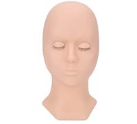 Testa di Manichino, Allenamento per Ciglia Palpebre Sostituite Manichino Trucco in Silicone Estensione Eyelashes Formazione ta del con Praticate Autoadesive (Rosa + 1 Paio Occhi)