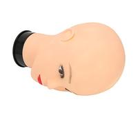 Testa di Manichino Calvo per l'allenamento del Trucco e la Parrucca con Base Nera - Uso Versatile per il Display Cappelli, lo Stile della Parrucca e la Pratica del Trucco (Avere lo stile del trucco)