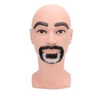 Testa di manichino con barba Testa allenamento per tagliare la barba realistica in resina ergonomica in PVC per esercitarsi nel taglio della barba a forma di O