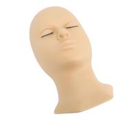 Testa di Manichino con Doppia Piega per Palpebre, Simulazione del Trucco in Silicone, Modello di Visualizzazione, Colore della Pelle