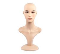 Testa di manichino femminile con busto e tappo espositore per gioielli, sciarpe,