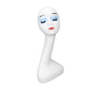 Testa di Manichino Femminile con Collo Lungo, Display per Trucco da 19,7 Pollici, Testa di Manichino, Busto, Modello da Donna, Espositore per Parrucca, per Cappello, Gioielli,