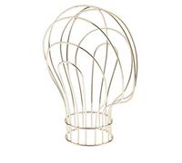Testa di Manichino in Metallo Supporto Espositivo Stile Moderno Espositore per Parrucche, Bicchieri, Cappello - d'oro, come descritto