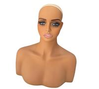 Testa di manichino in PVC a mezzo corpo per acconciature e accessori per vetrina in saloni e studi di esposizione di accessori per capelli