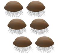 Testa di manichino in silicone, palpebre rimovibili per innesto, morbide ciglia portatili, 3 paia di palpebre sostituite