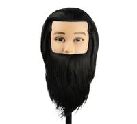 Testa di manichino maschile con barba, per esercitarsi in parrucchiere, cosmetologia, per acconciare i capelli (senza supporto)
