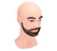 Testa di manichino maschio barbiere, modello baffo in resina PVC, testa addestramento per praticare il taglio della barba