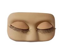 Testa di manichino per ciglia, in morbido silicone, modello di allenamento per extension delle ciglia, realistico, per applicazione delle ciglia, allenamento di trucco e educazione alla bellezza