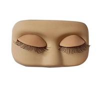 Testa di manichino per ciglia in silicone, modello riutilizzabile, per esercitarsi nel trucco, strumento di bellezza con texture realistica e design facile da pulire, manichino per esercitazioni per