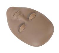 Testa di Manichino per Ciglia, Riutilizzabile, Gomma Morbida, Effetti 3D, Palpebre Sostituite, Testa di Manichino per Pratica di Estensione Doppia Ciglia (Marrone scuro)