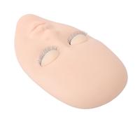 Testa di Manichino per Ciglia, Riutilizzabile, Gomma Morbida, Effetti 3D, Palpebre Sostituite, Testa di Manichino per Pratica di Estensione Doppia Ciglia (Rosa)