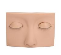 Testa di Manichino per Ciglia, Trainer per Ciglia in Silicone per Esercizi Facciali con Palpebre Sostituite a Doppio Strato per il Trucco (Colore della pelle)