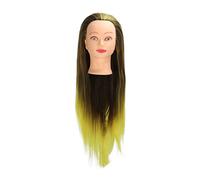 Testa di manichino per intrecciare i capelli Testa di formazione professionale con capelli sintetici ad alta temperatura per insegnanti di bellezza Studenti Parrucchieri Pratica