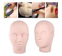 Testa di Manichino per Pratica di Trucco, Estensione Ciglia e Labbra, Modello di Formazione Professionale per Estetista, Manichino per Allenamento Ciglia e Labbra, Pratica Estensione Ciglia Labbra